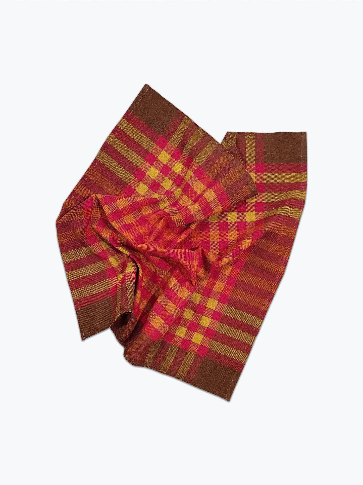 Grid Napkin Pair - Chutney