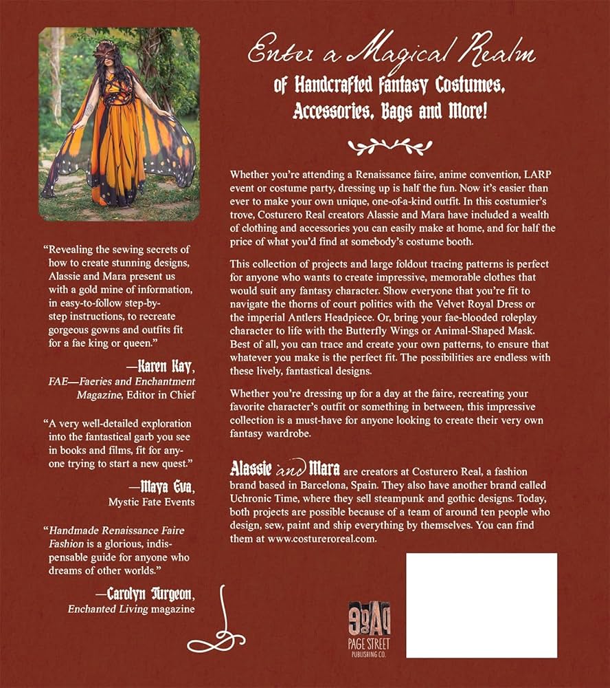 Handmade Renaissance Fashion Patterns For Capes & Cloaks