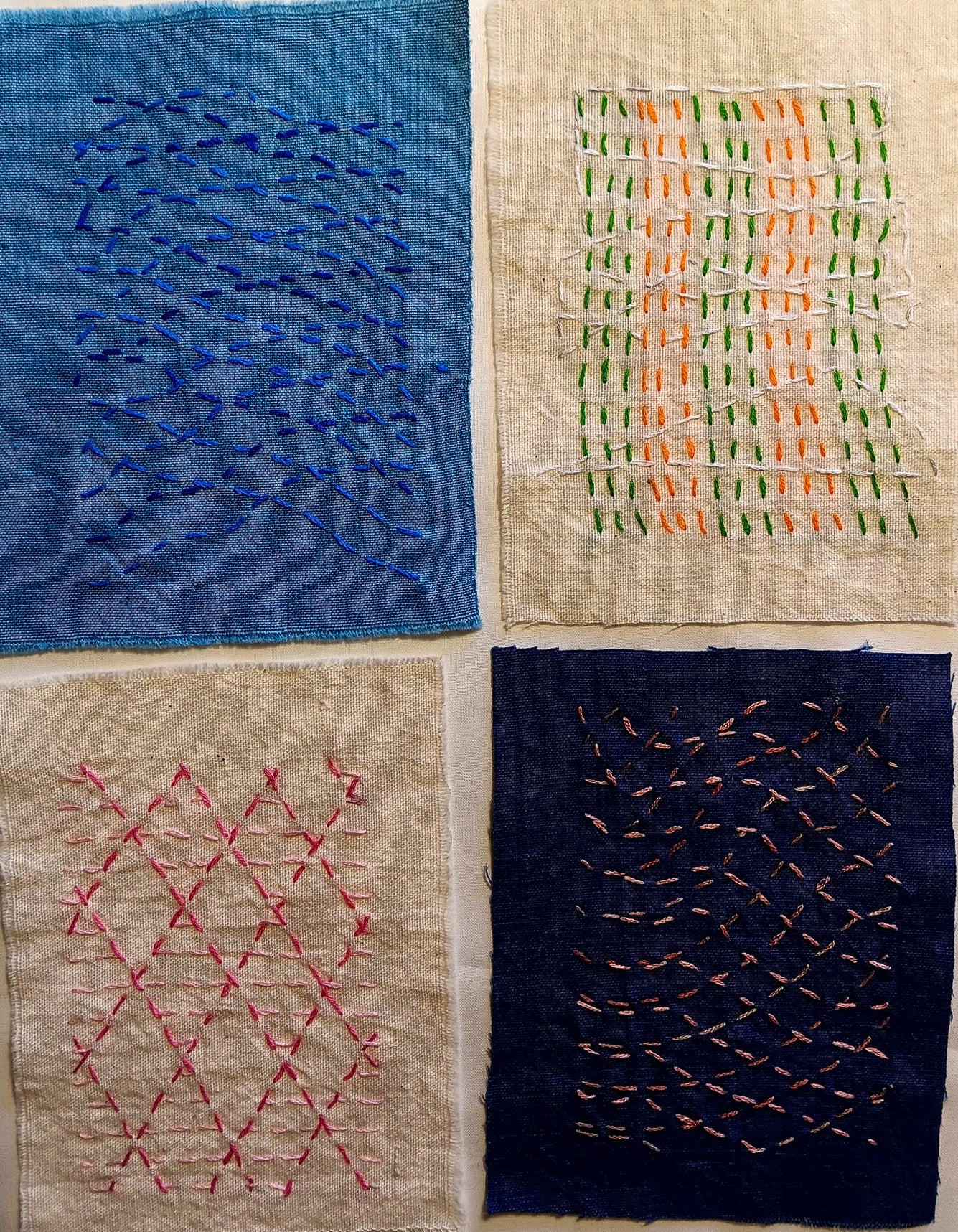 Camilla Mustard Visible Mending Patterns