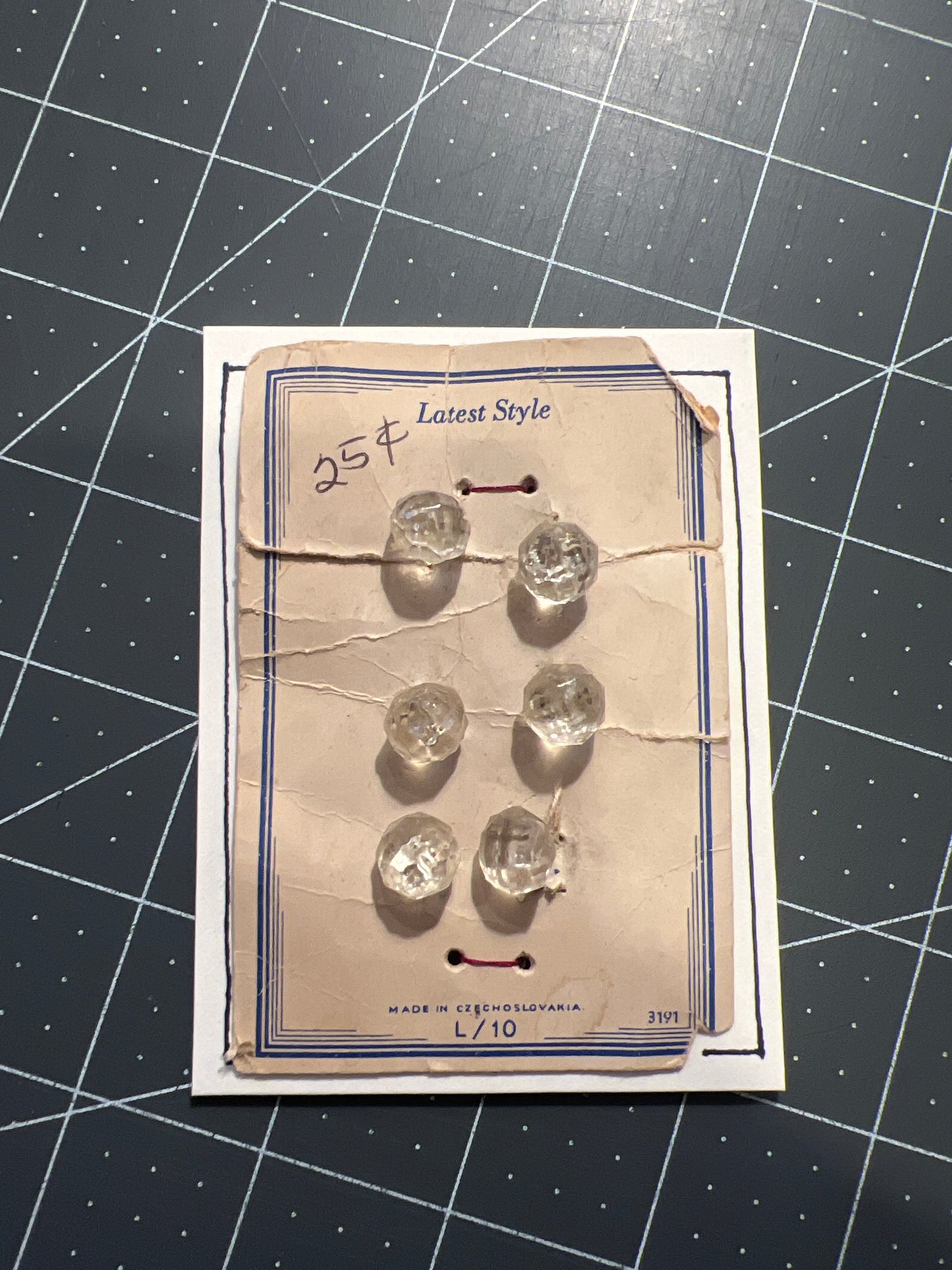 Czech glass buttons