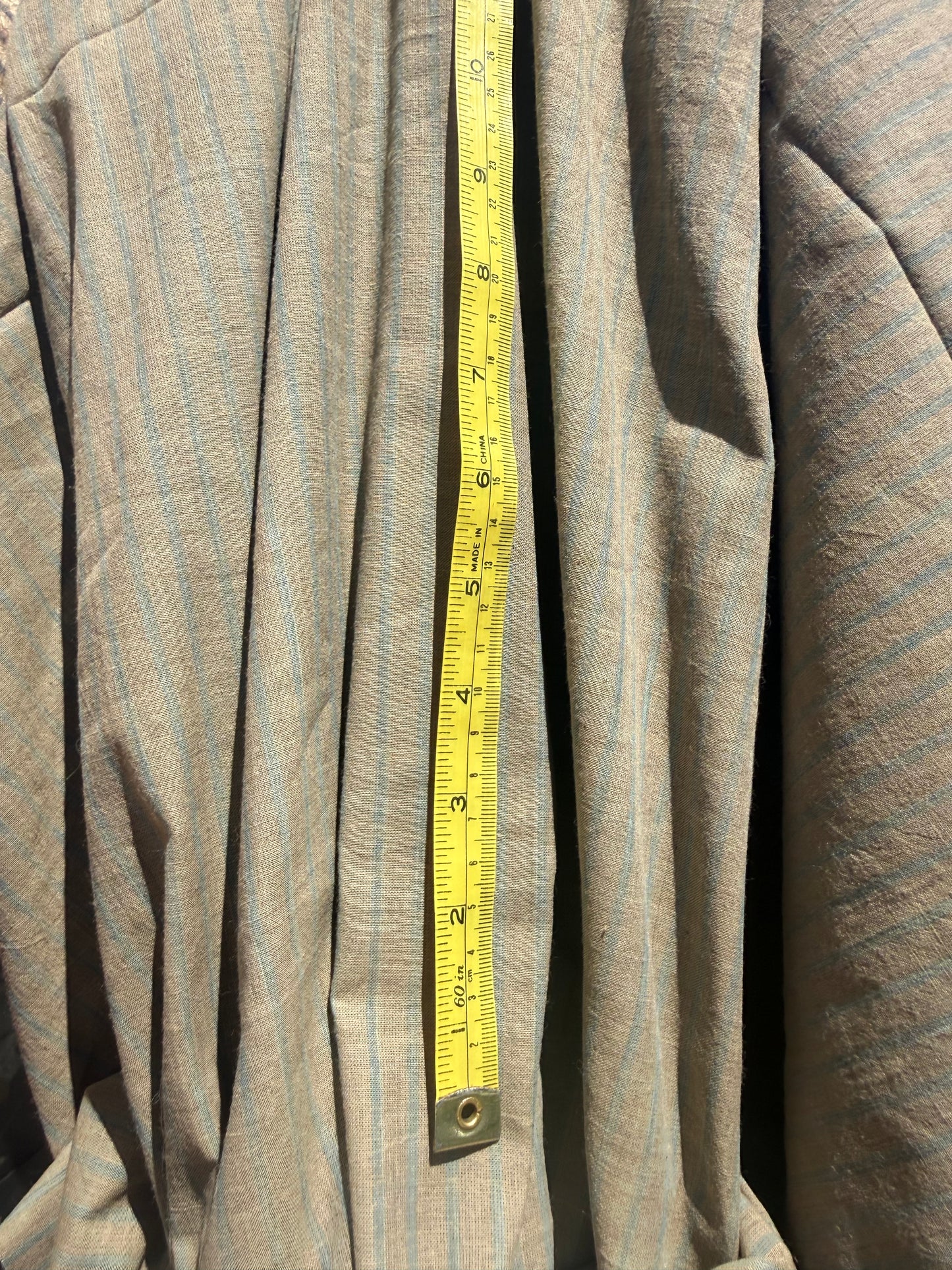 tie dye stripe tan cotton