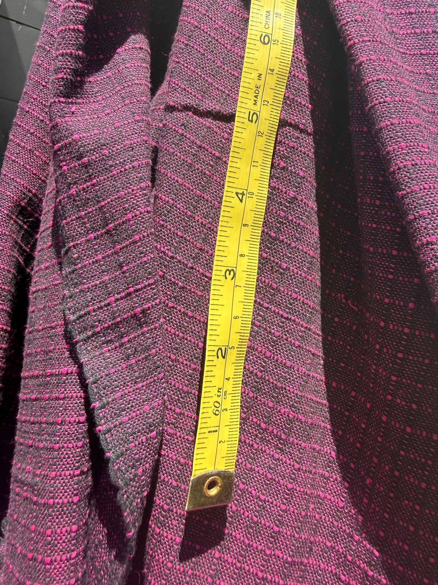 hot pink cord grid cotton