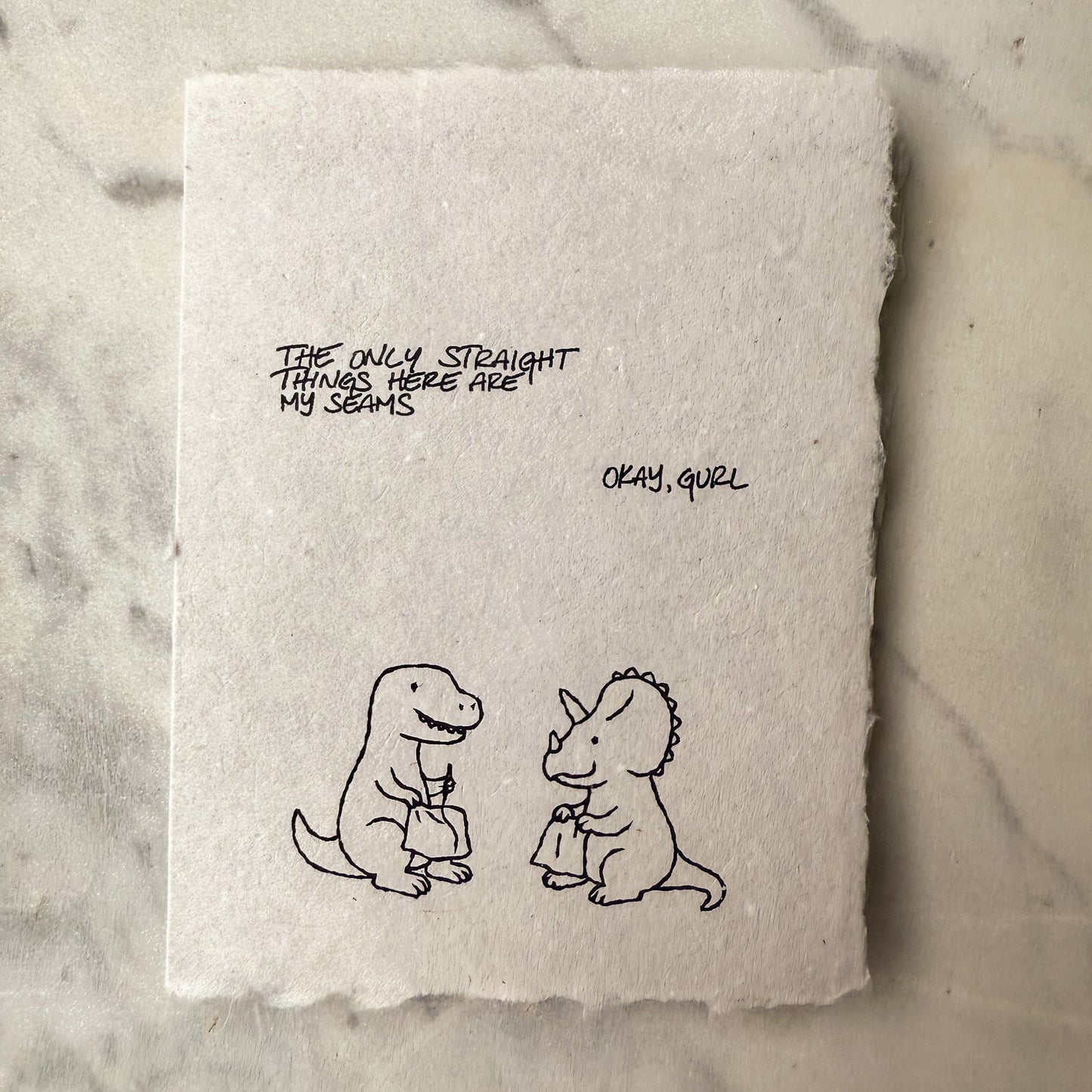 Straight Seams - Blank Greeting Card