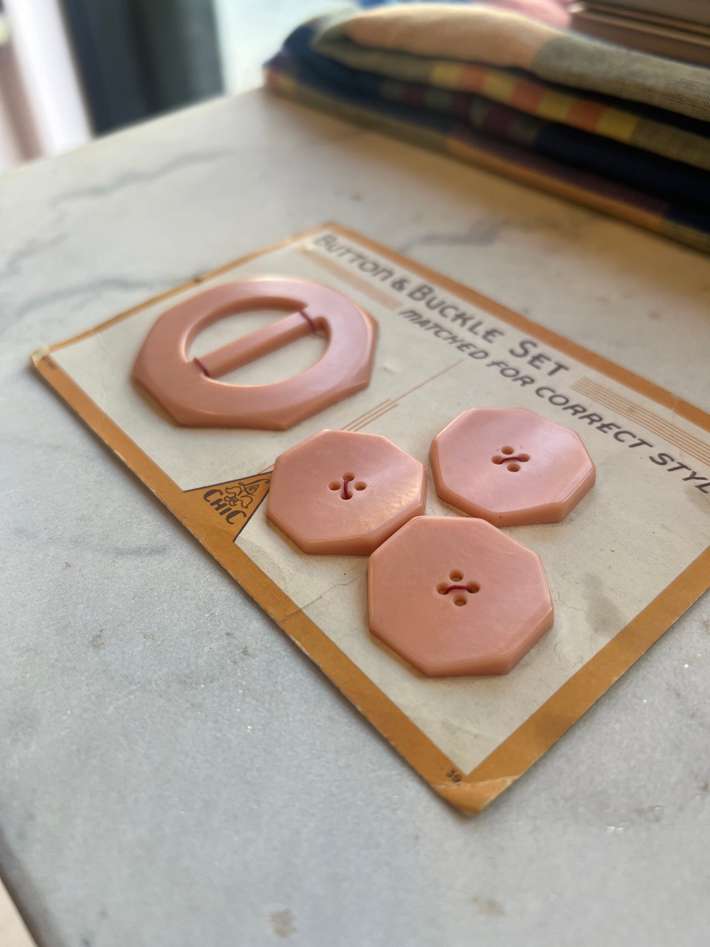 Chic Button and Buckle Set