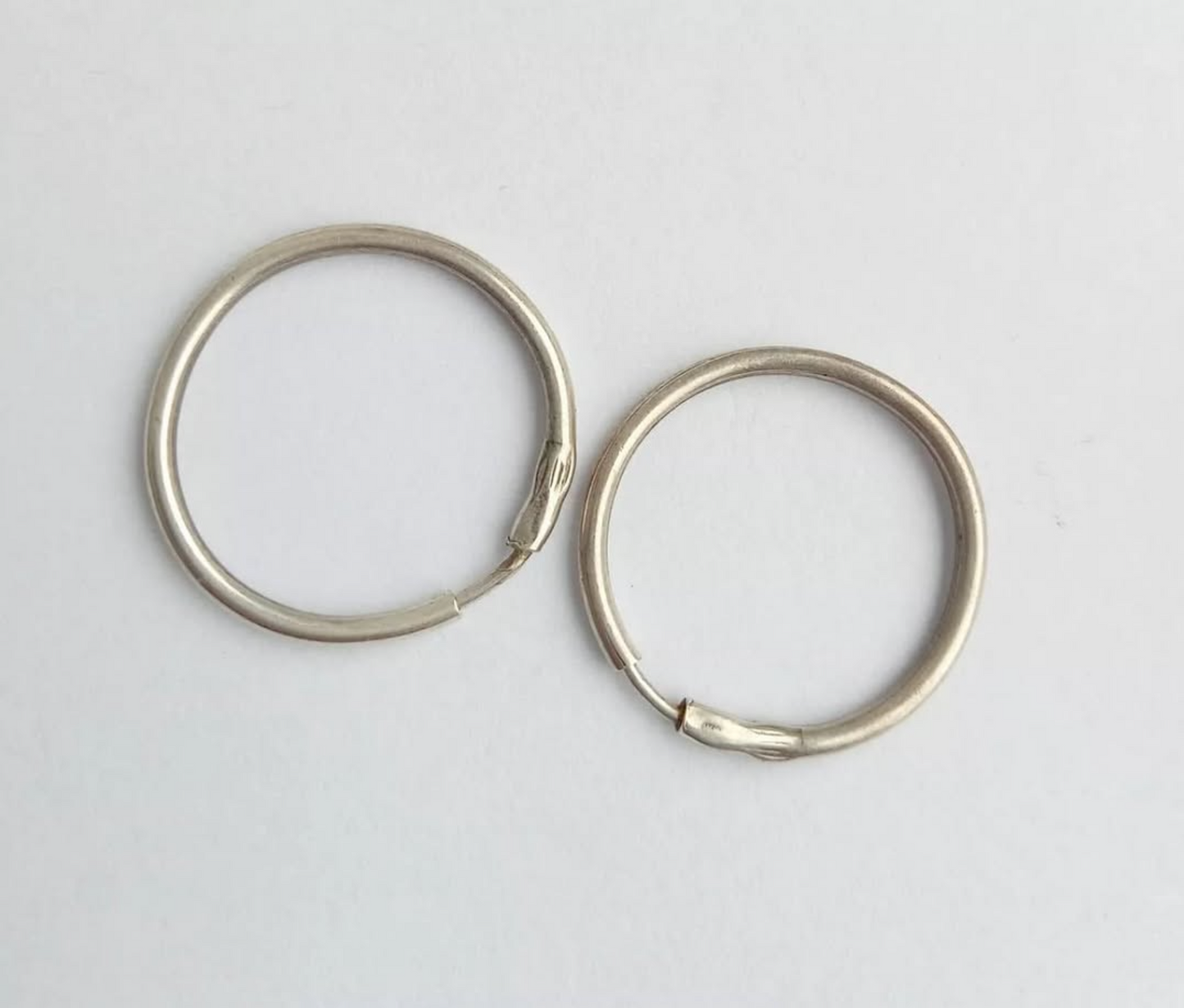 Medium Silver Hoops