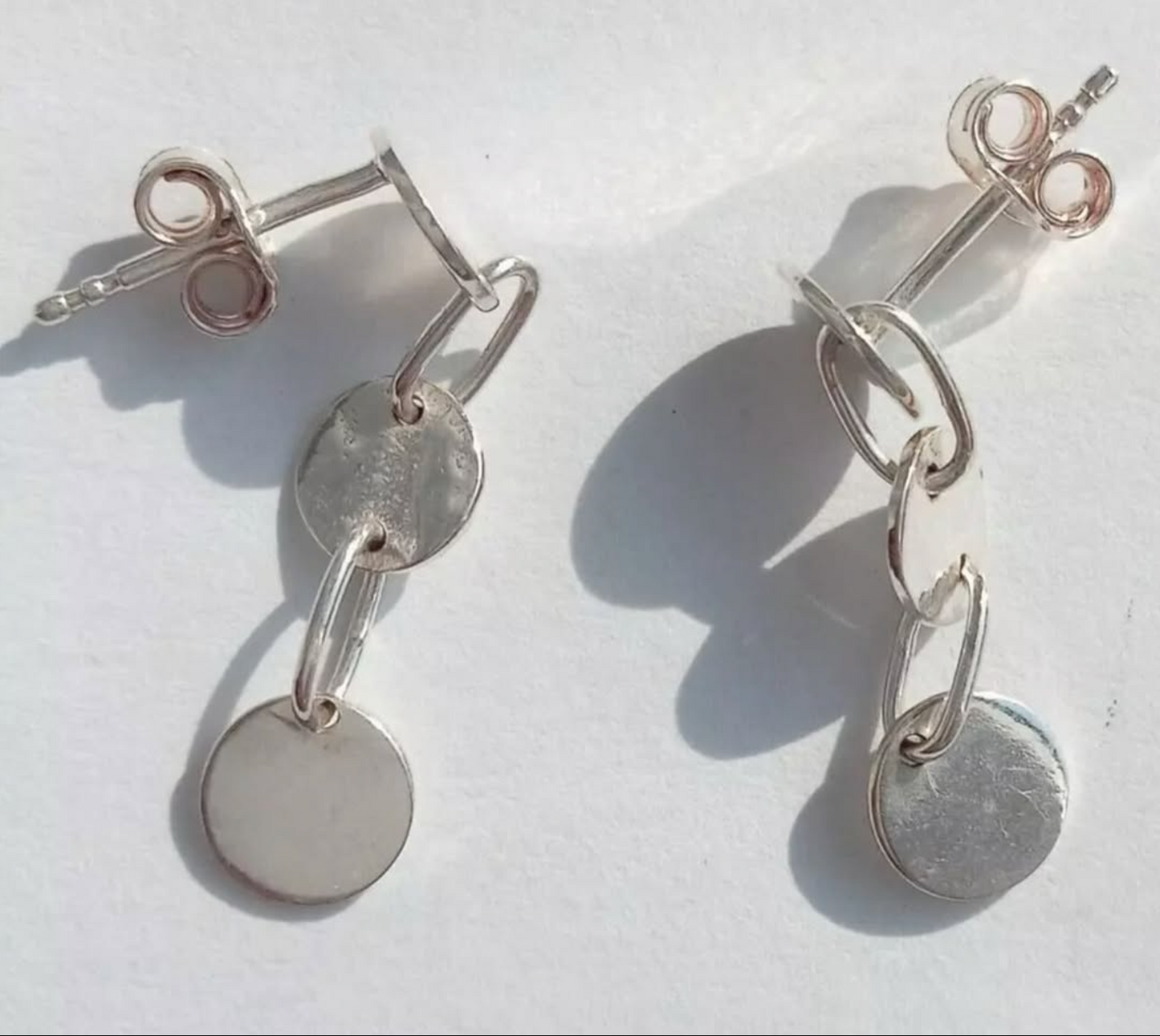 Silver Dots Puset Earrings