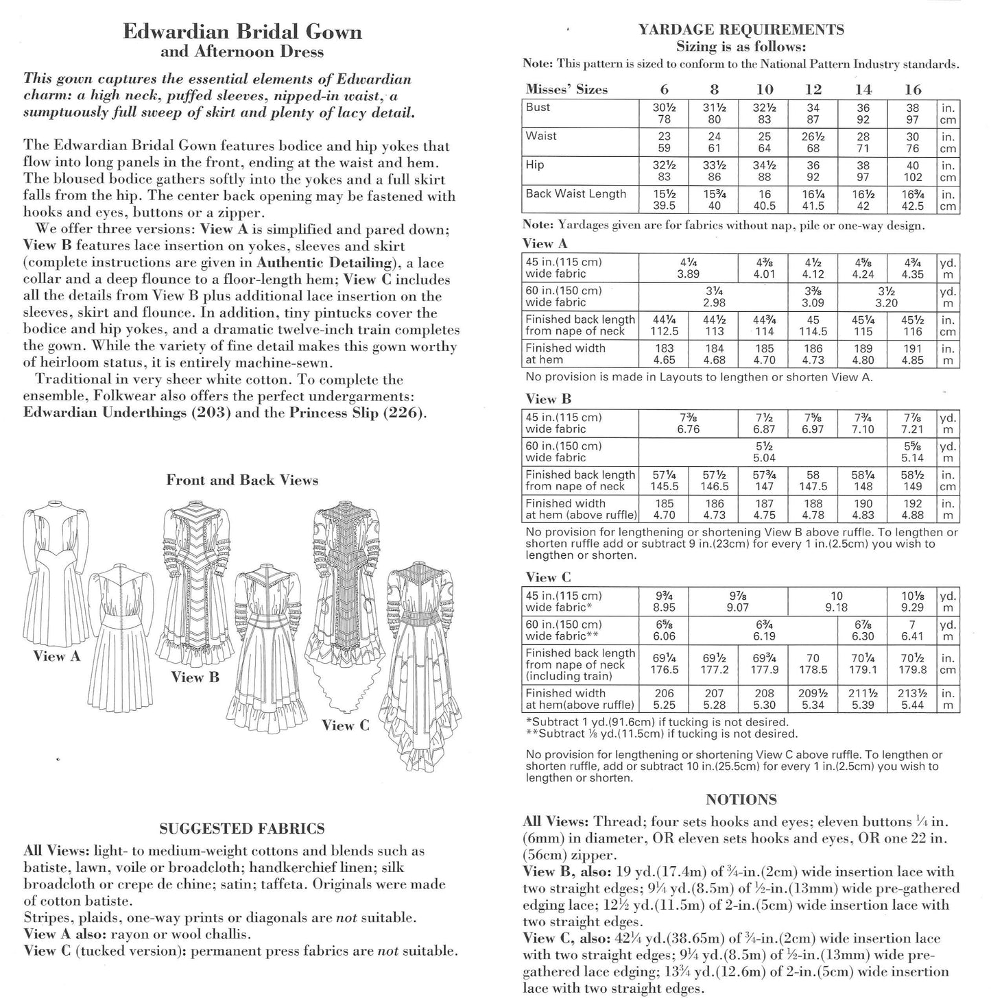 227 Edwardian Gown - Sewing Pattern