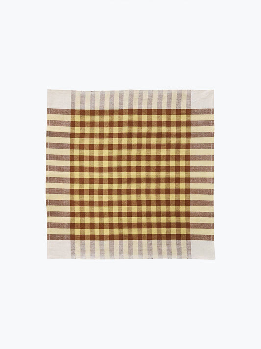 Grid Napkin Pair - Pineapple