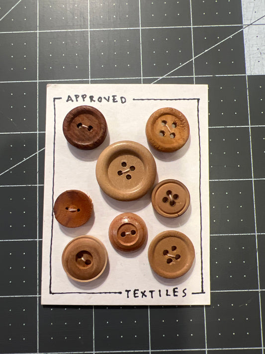 wood button collection