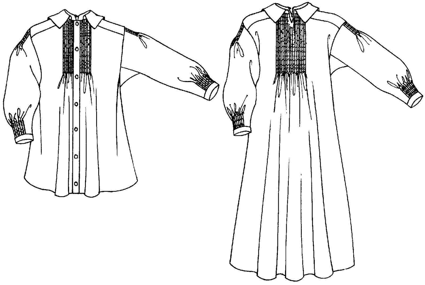 221 English Smock Sewing Pattern