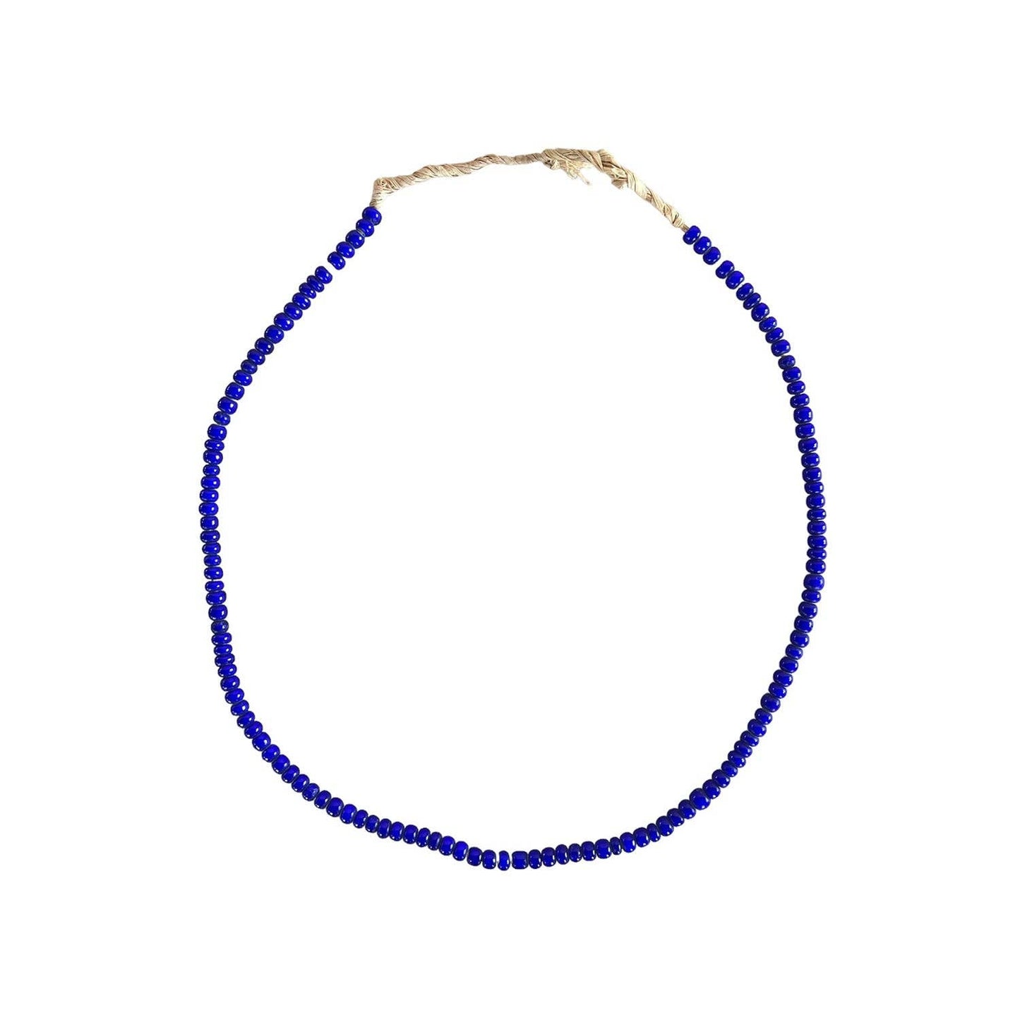 White Heart Glass Bead Blue