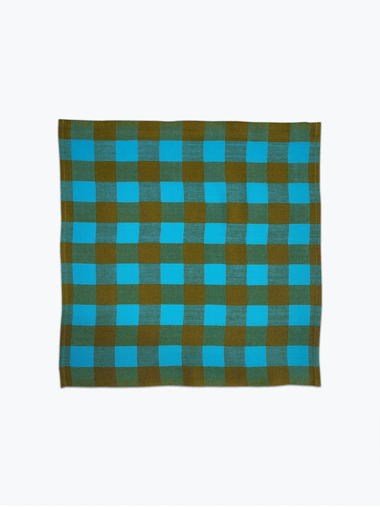 Big Gingham Napkin Pair - Pond