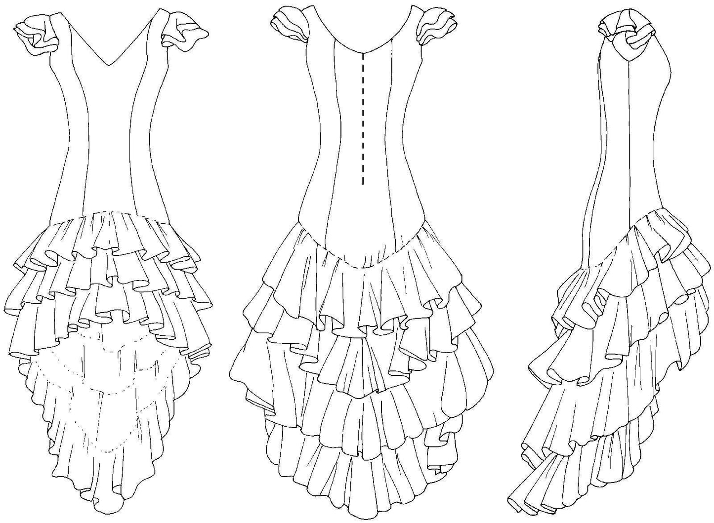 140 Flamenco Dress and Practice Skirt - Sewing Pattern