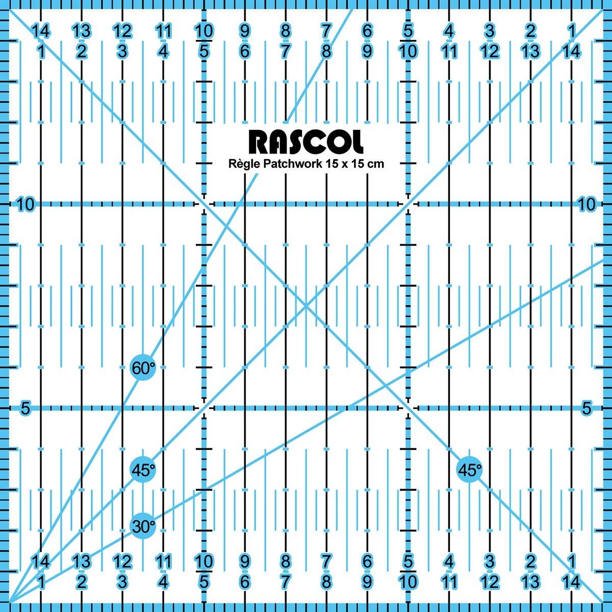 15 x 15 cm patchwork ruler