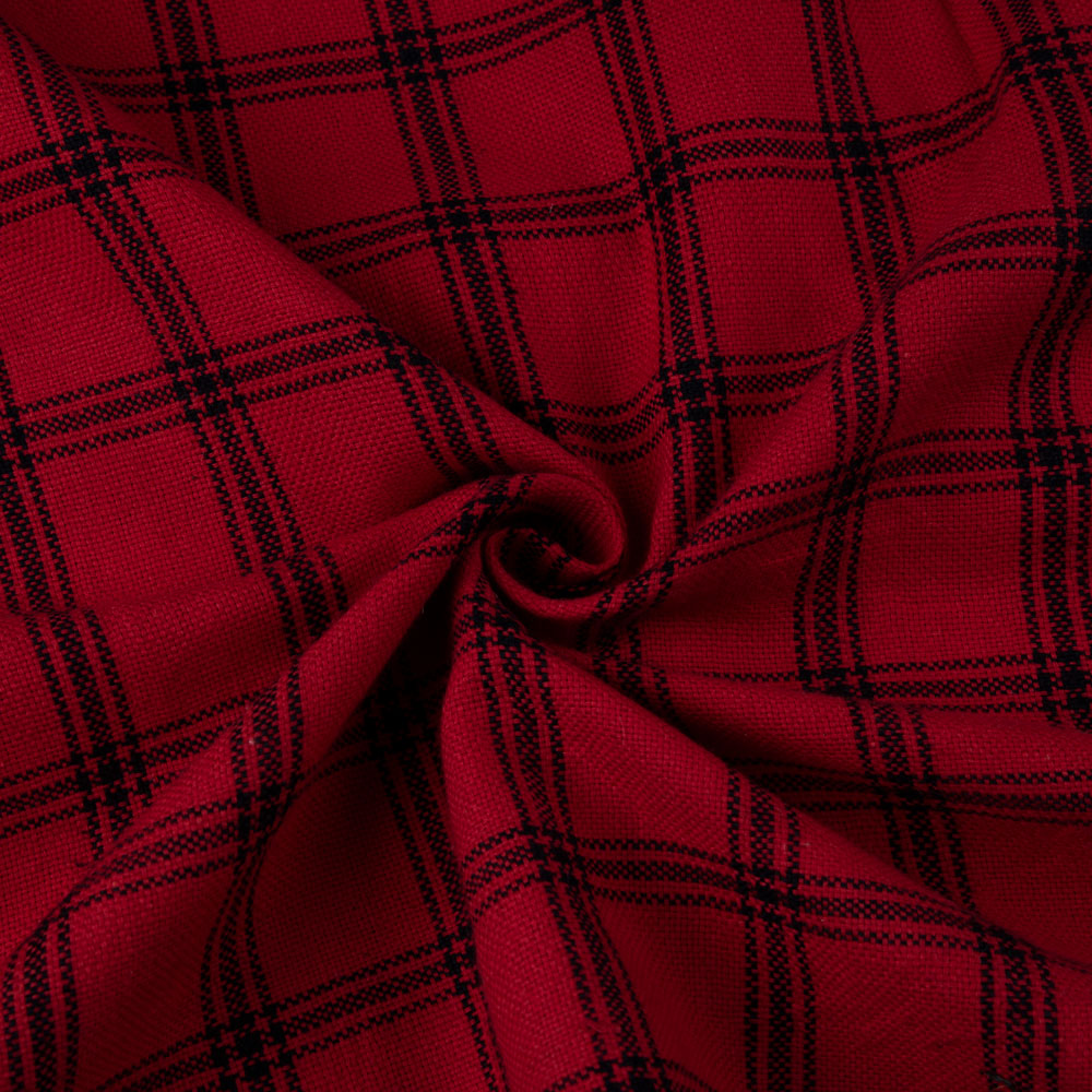 Scarlet Check cotton
