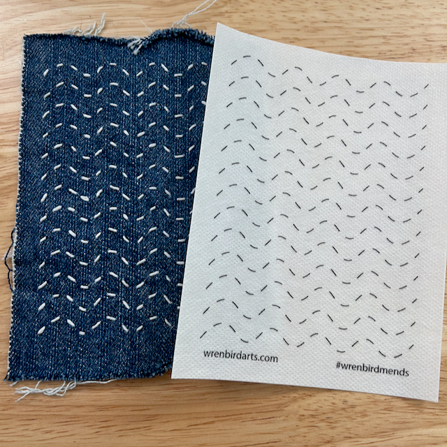 Washable Mending Patterns #11 Neon Green Nature