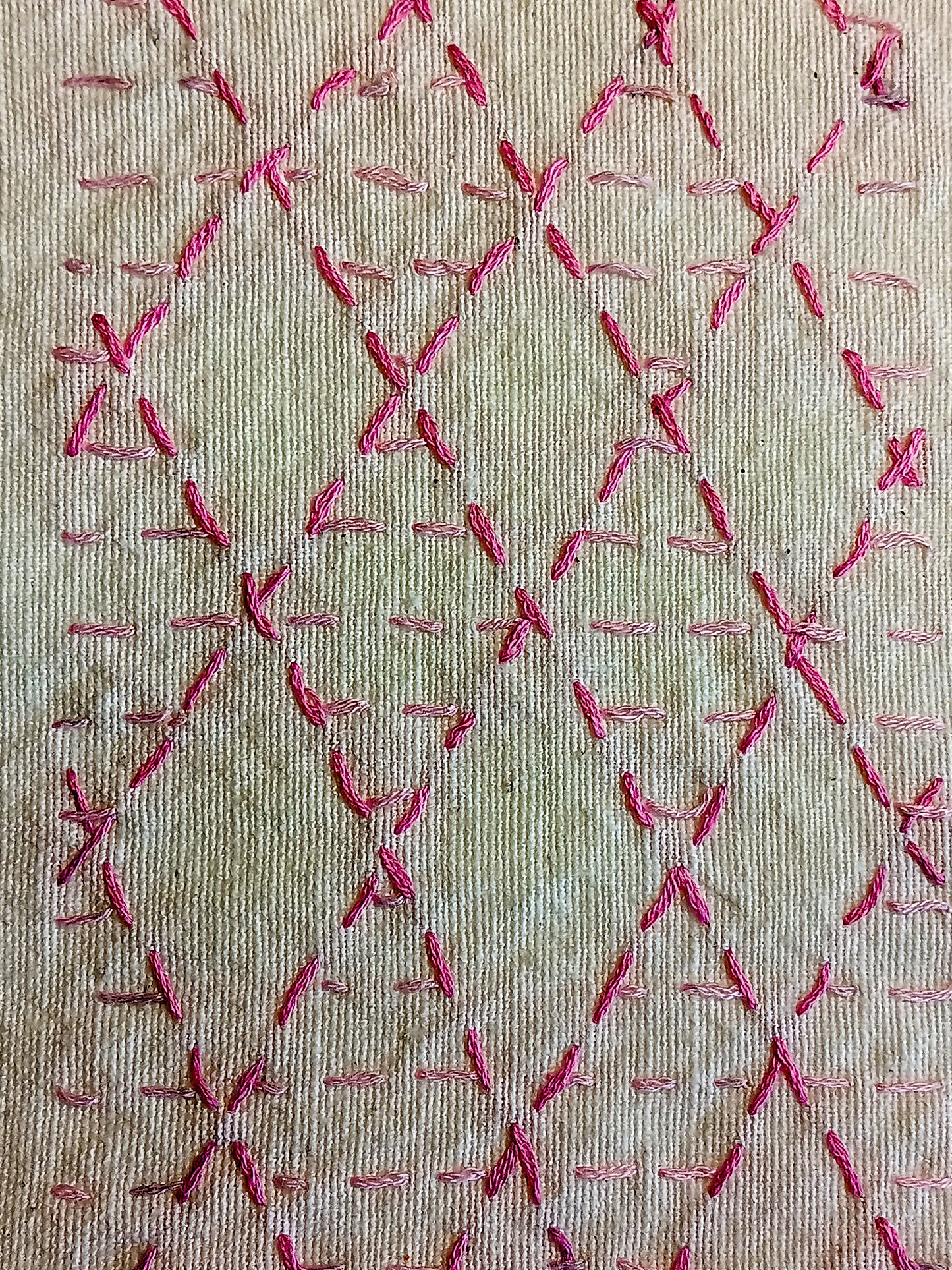 Camilla Mustard Visible Mending Patterns