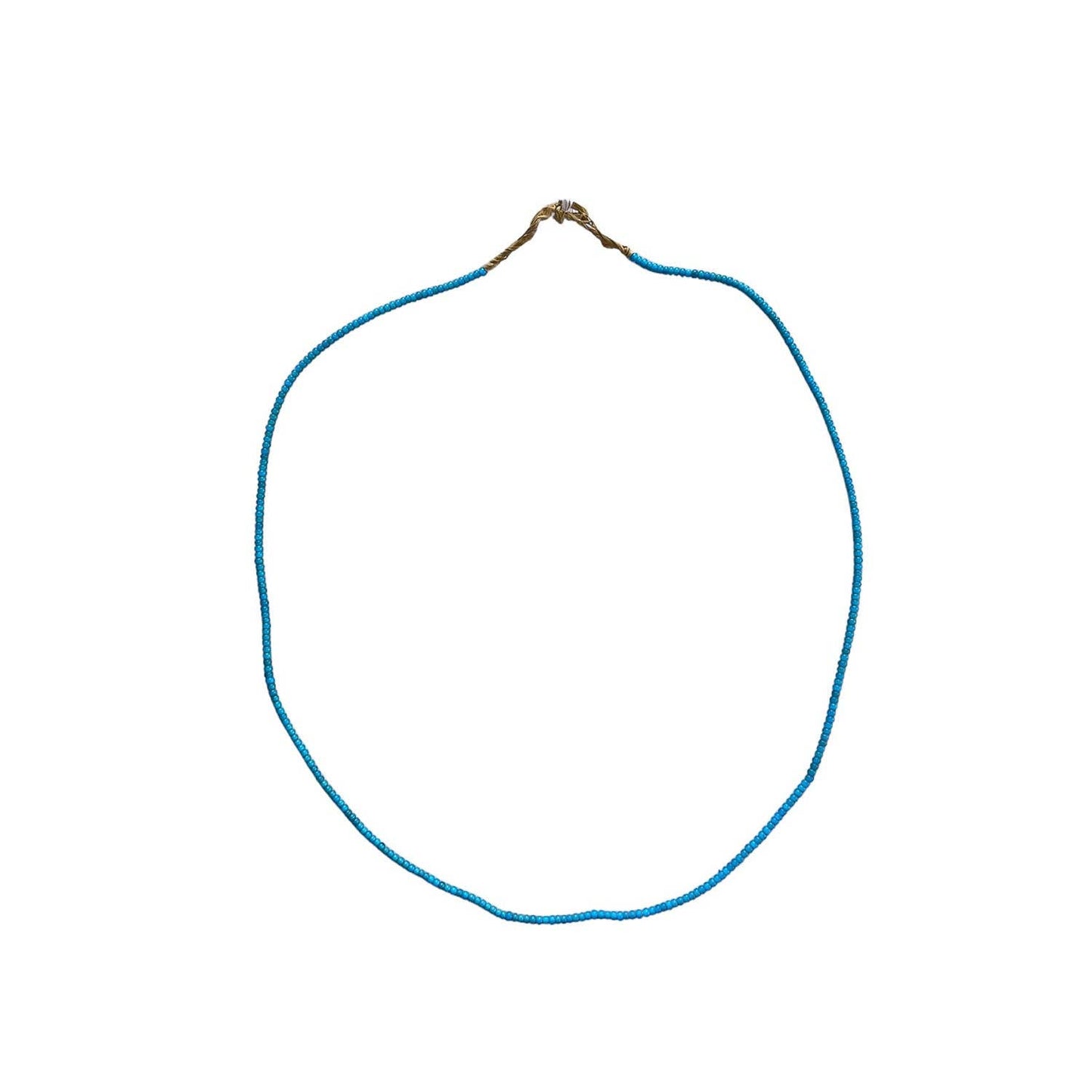 White Heart Glass Bead Teal