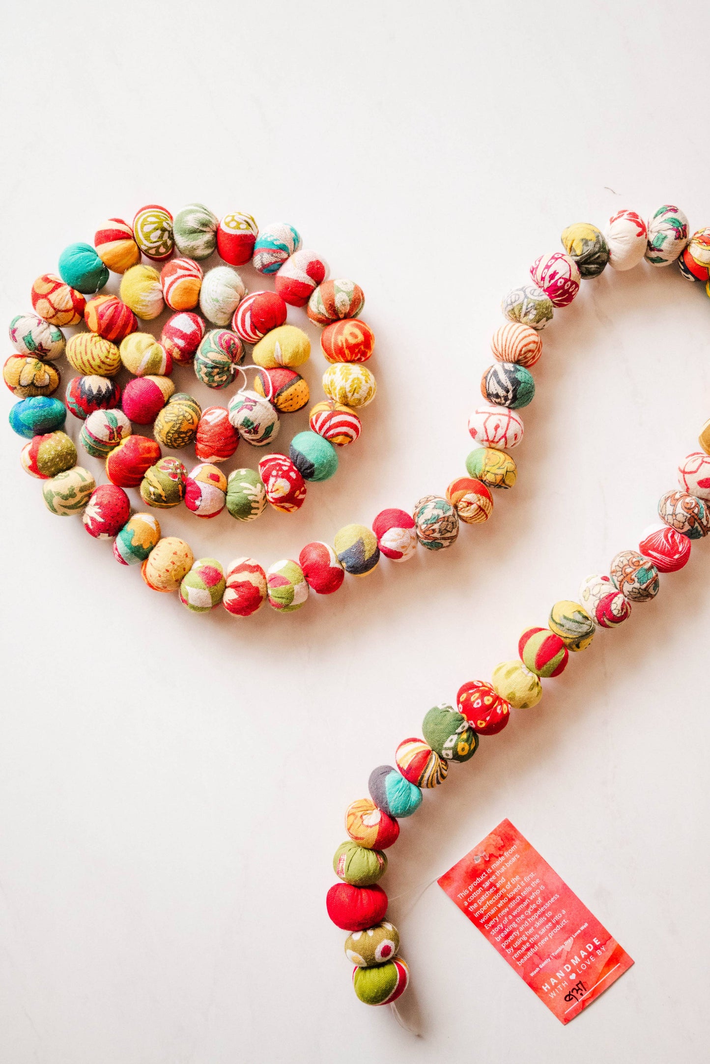 Christmas Bead Garland - Red and Green