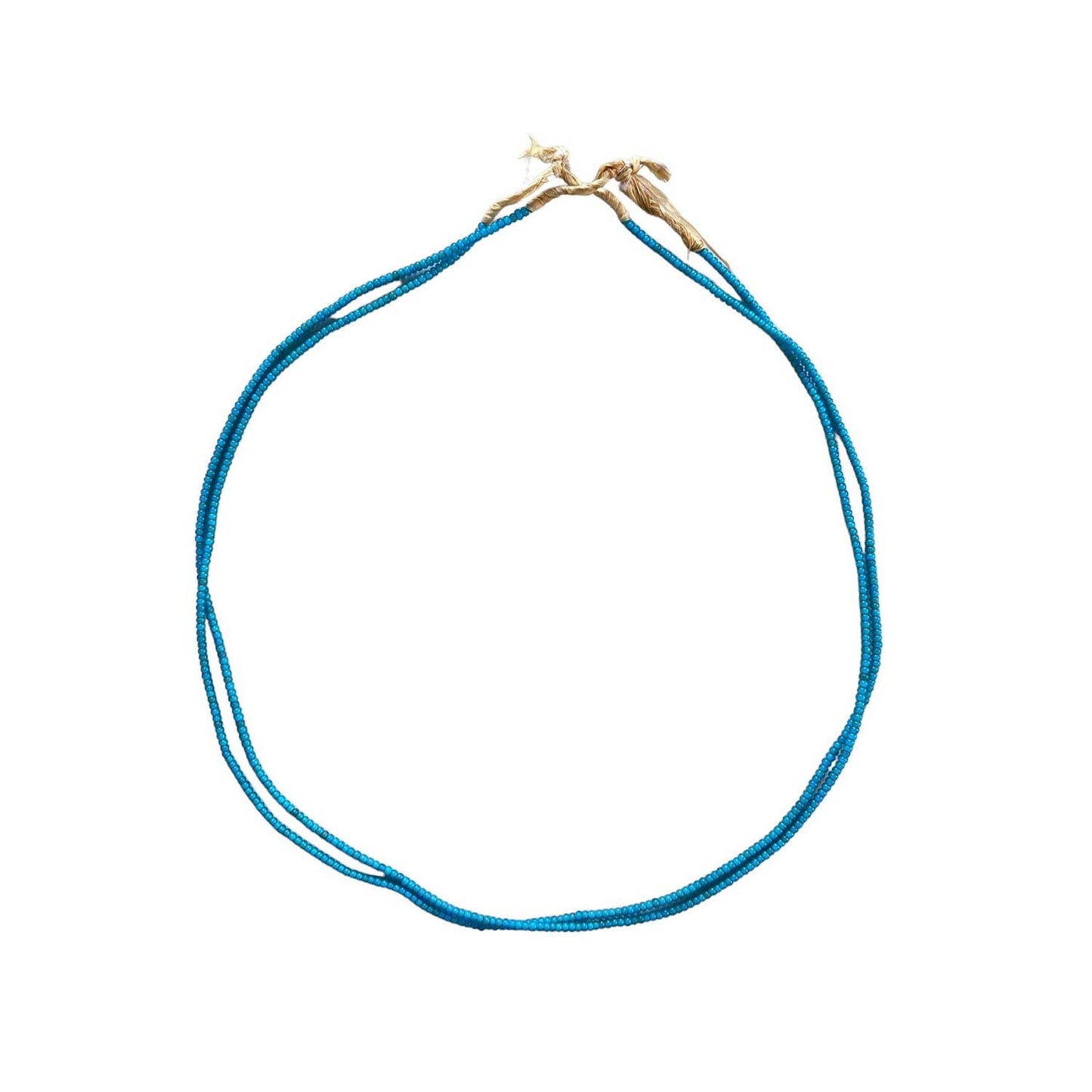 White Heart Glass Bead Teal