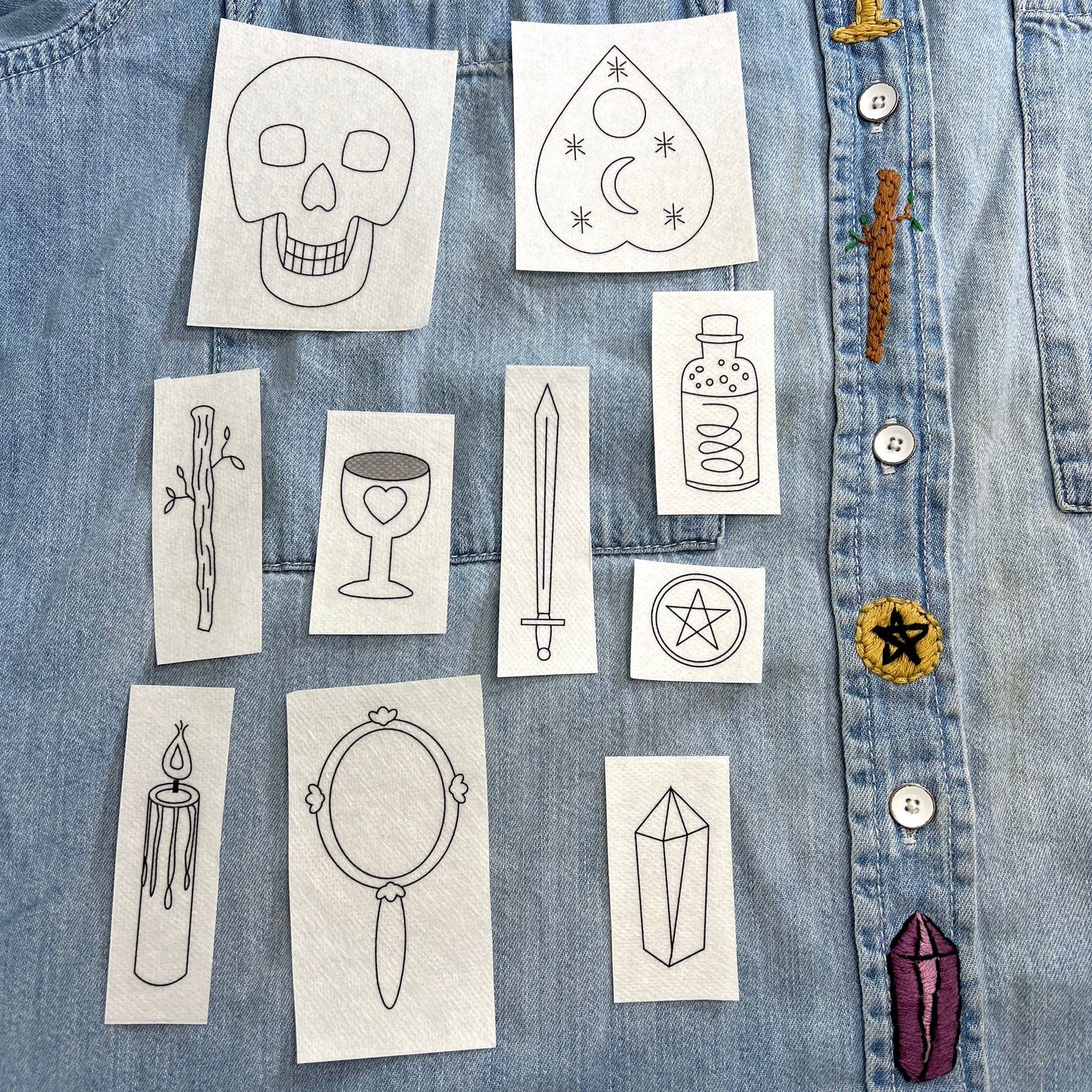 Witchy  Embroidery Patterns Set