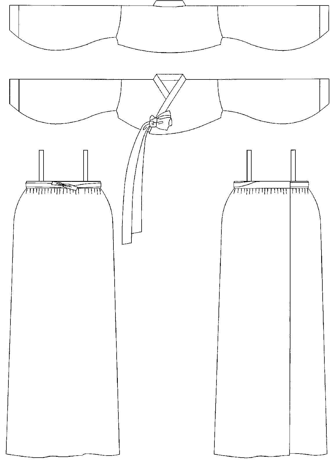 141 Korean Han-Bok - Sewing Pattern