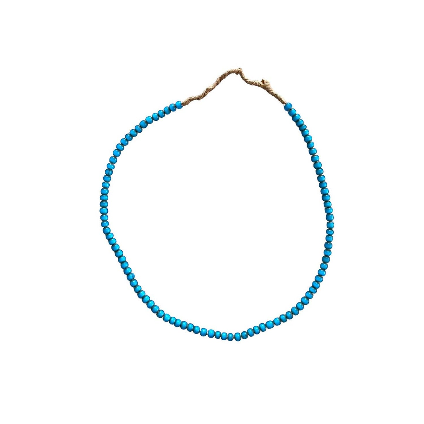 White Heart Glass Bead Teal