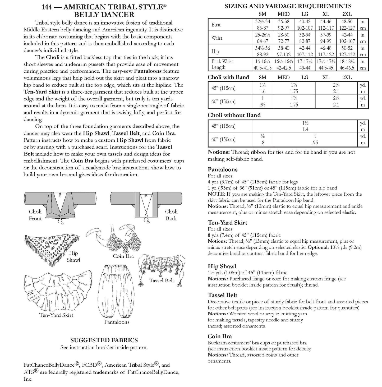 144 Belly Dancer - Sewing Pattern