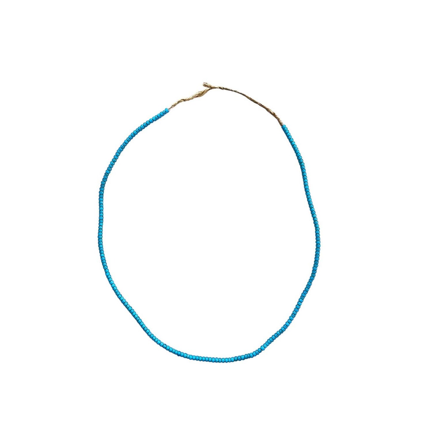 White Heart Glass Bead Teal
