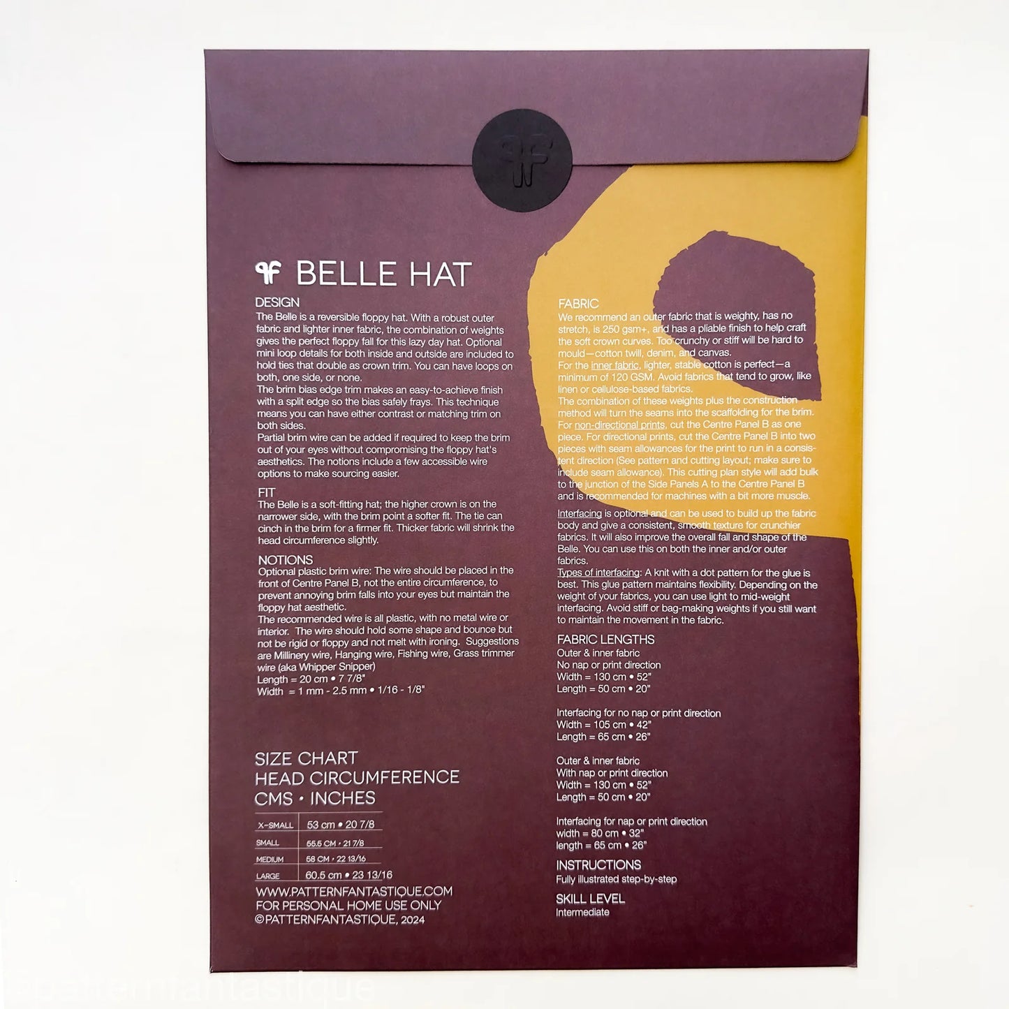 Belle Hat Sewing Pattern