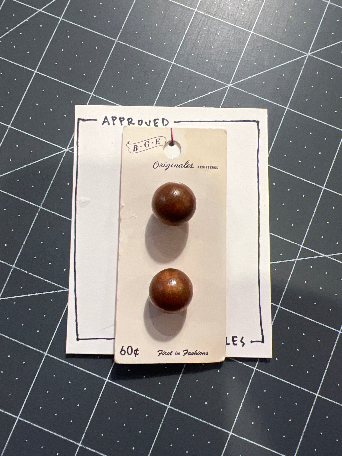 wood globe buttons