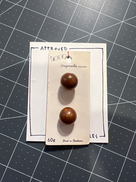 wood globe buttons