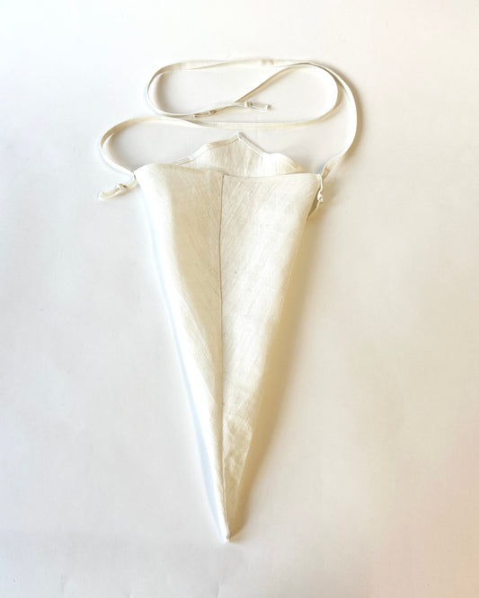 undyed heavy linen bouquet tote blank