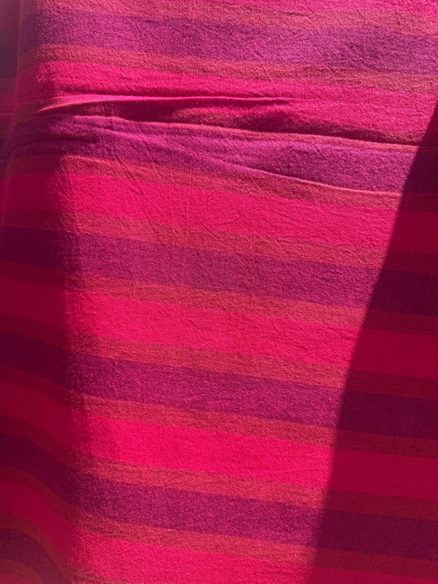 pinks and purples stripe cotton
