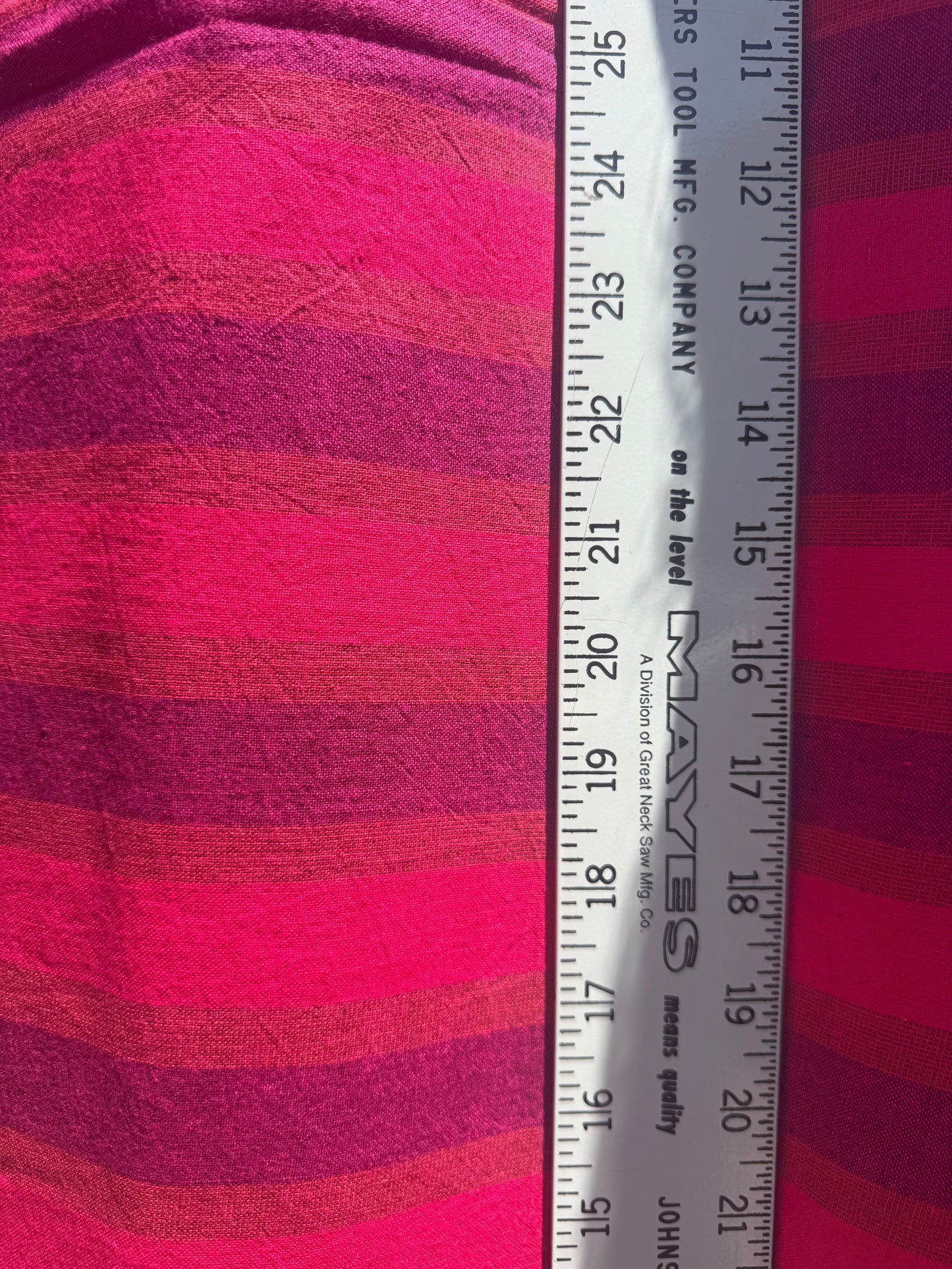pinks and purples stripe cotton