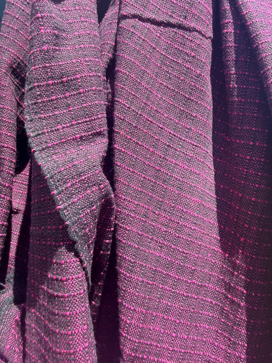 hot pink cord grid cotton