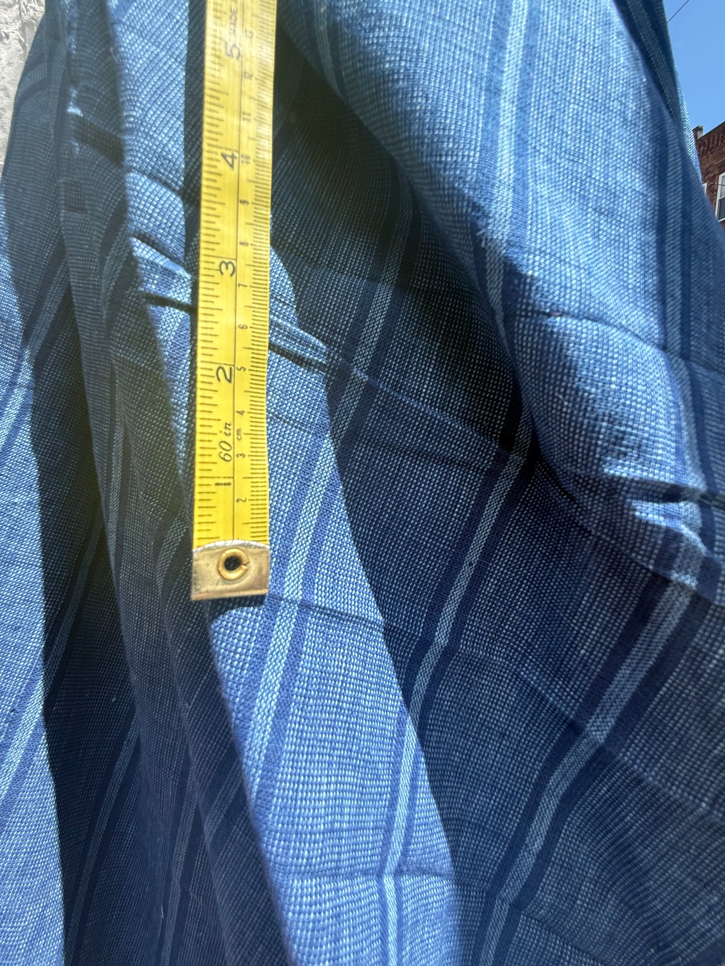 indigo stripe khadi cotton
