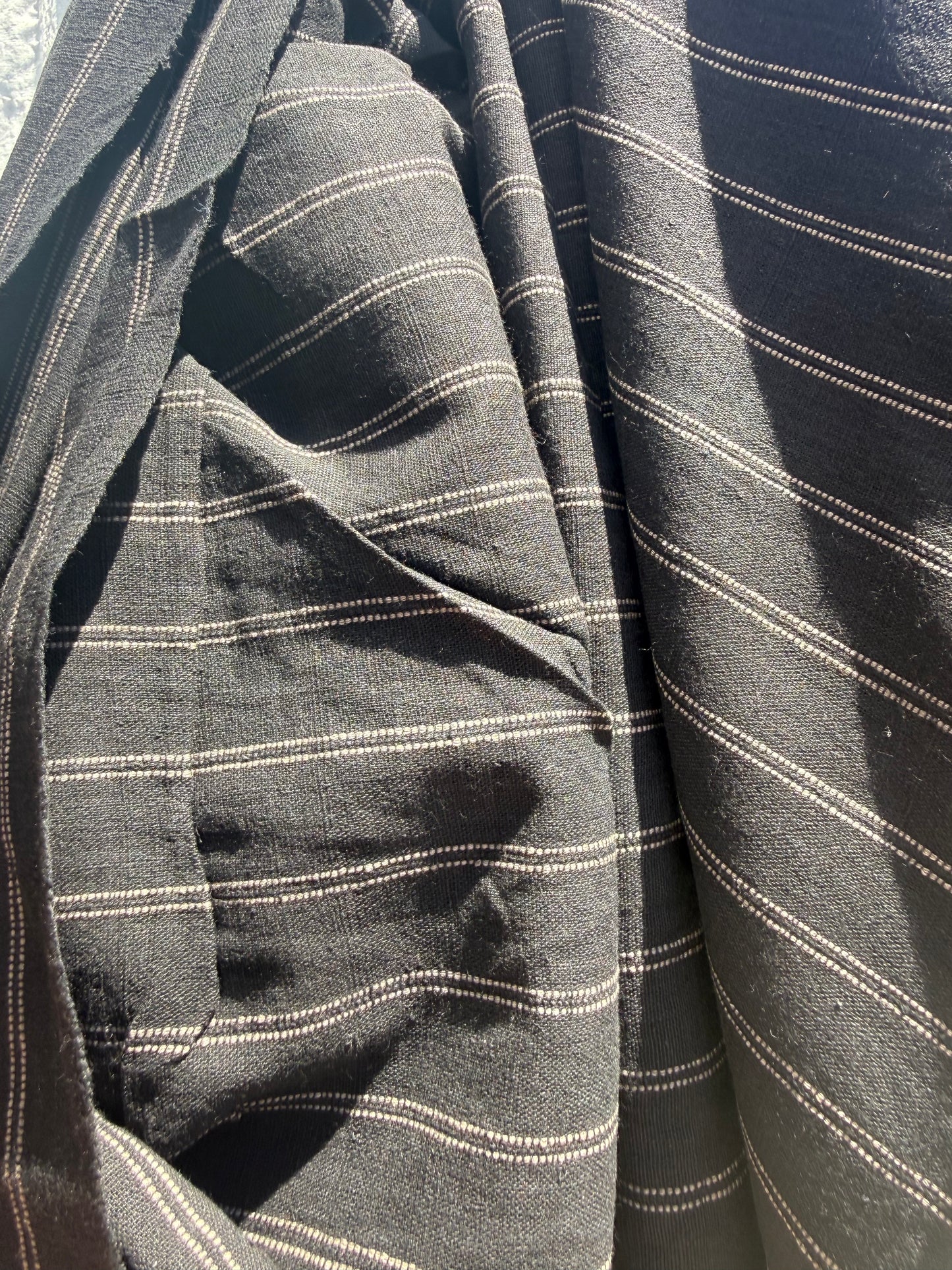black cord stripe cotton