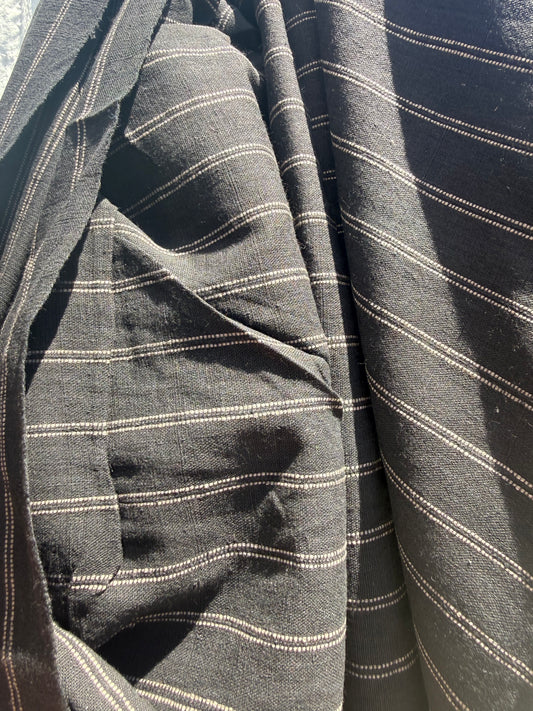 black cord stripe cotton