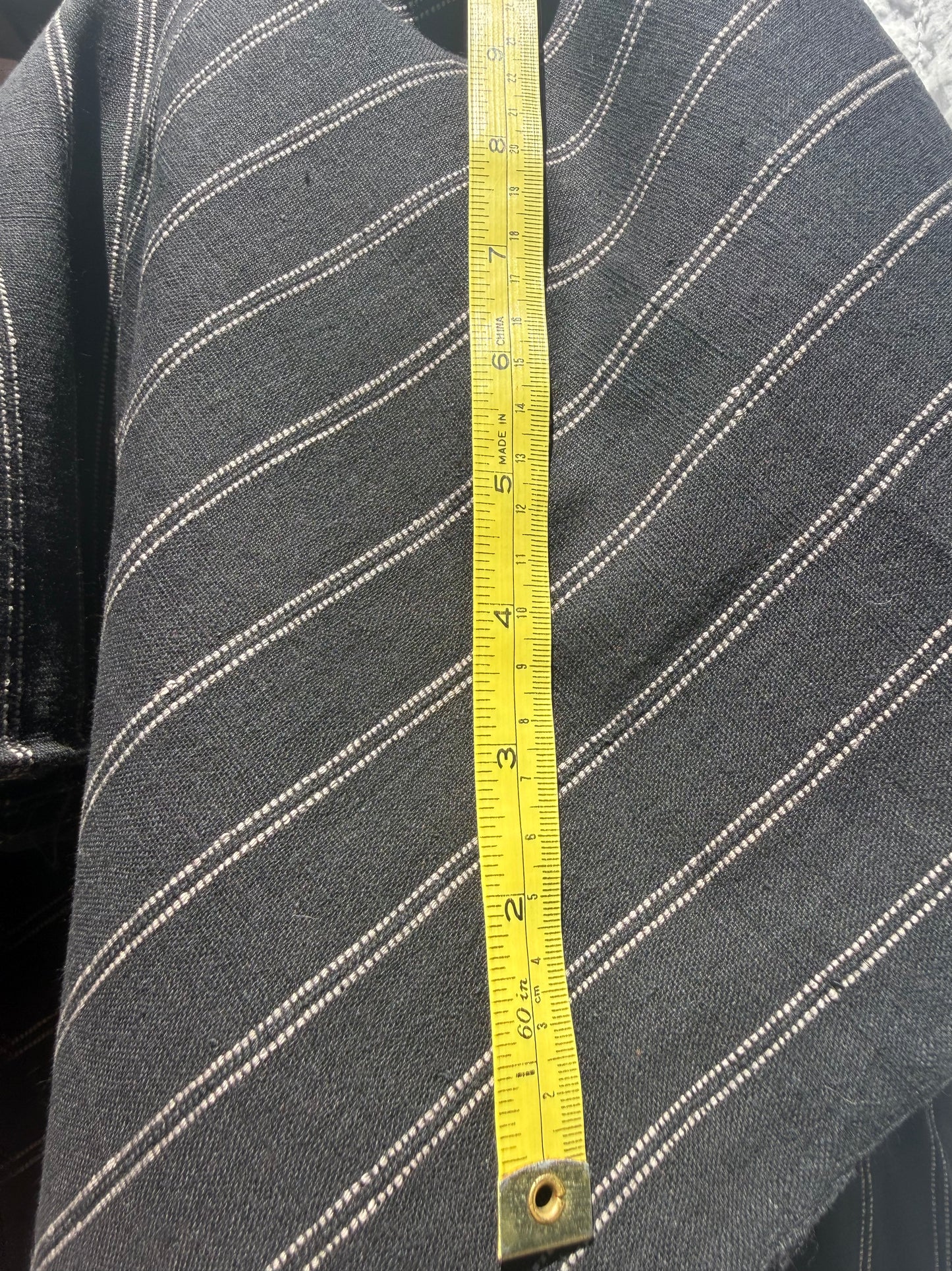 black cord stripe cotton