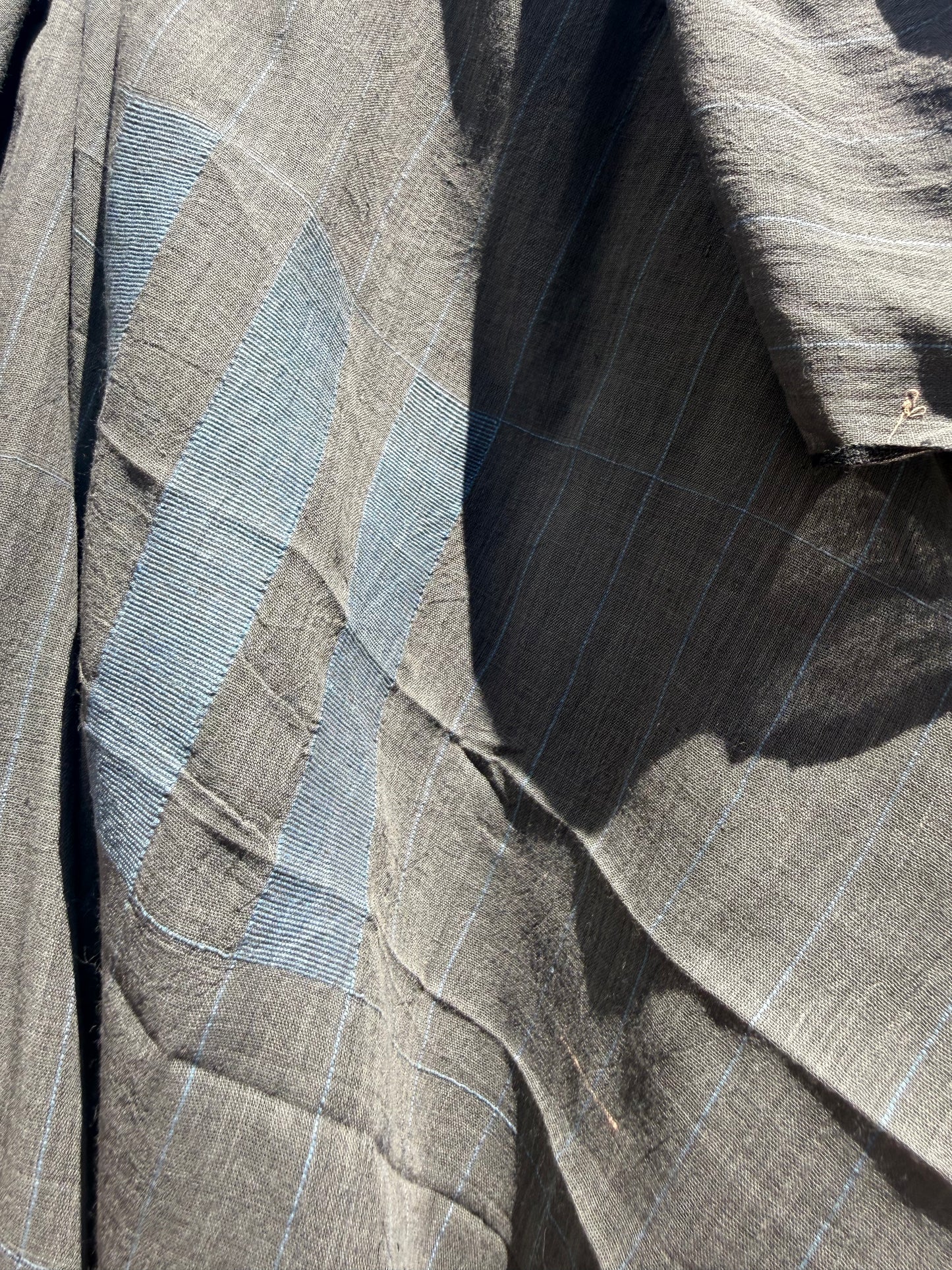 indigo and iron jamdani cotton