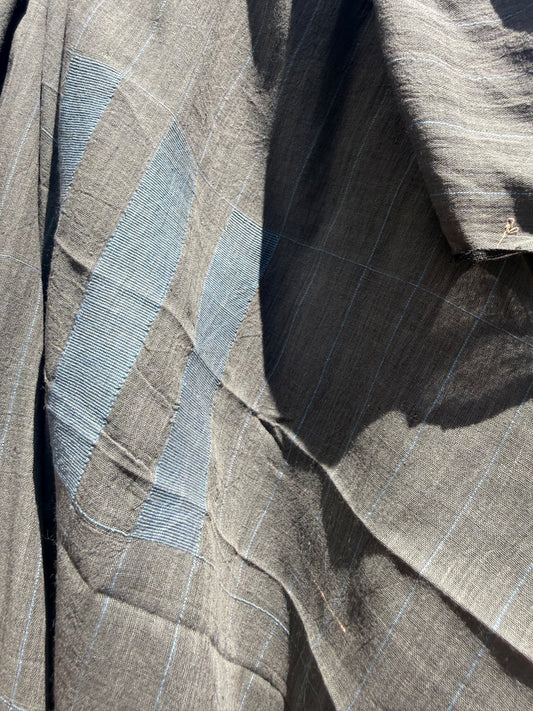 indigo and iron jamdani cotton