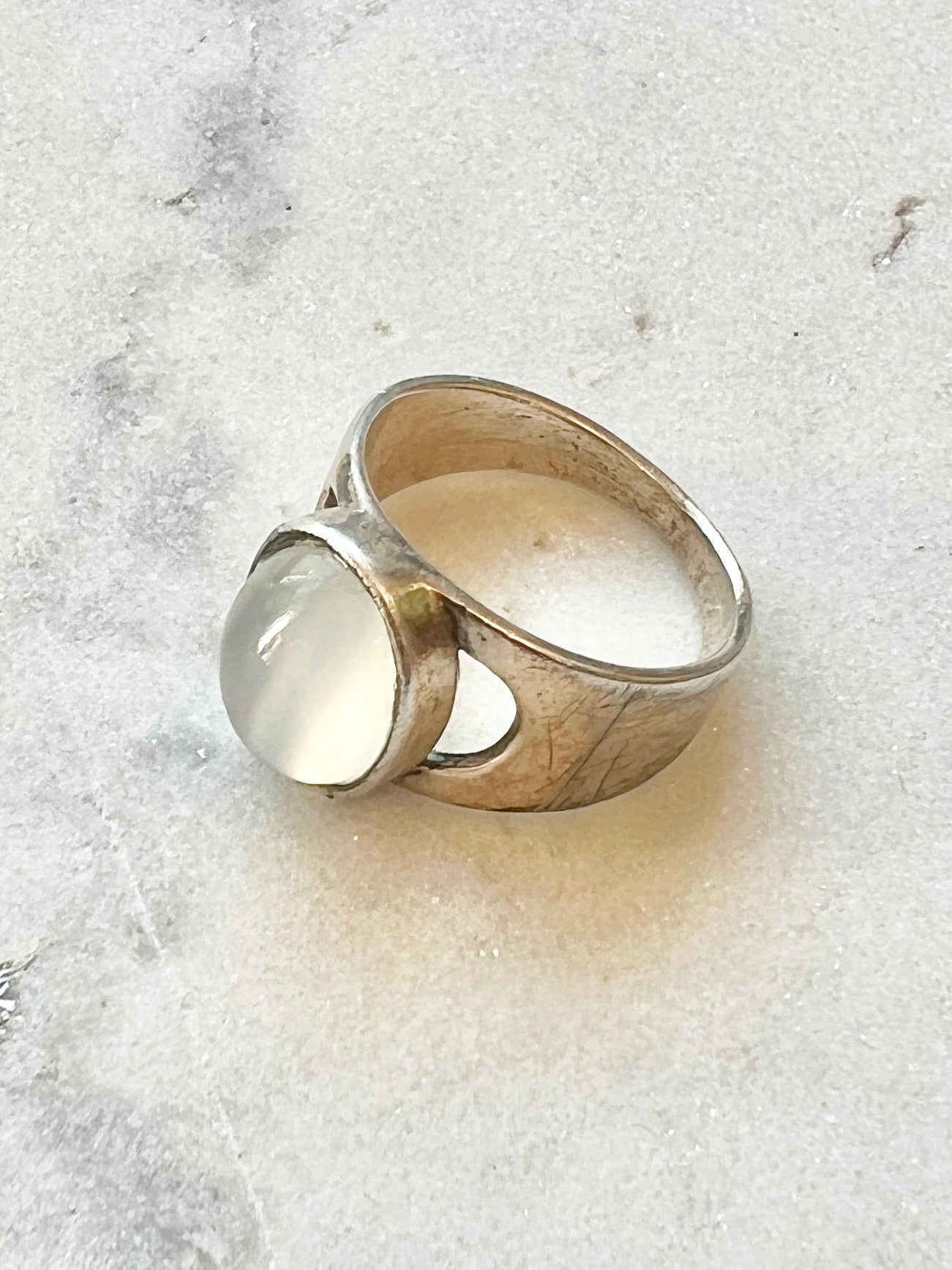 Silver Moonstone Ring