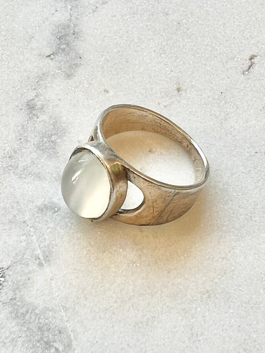 Silver Moonstone Ring