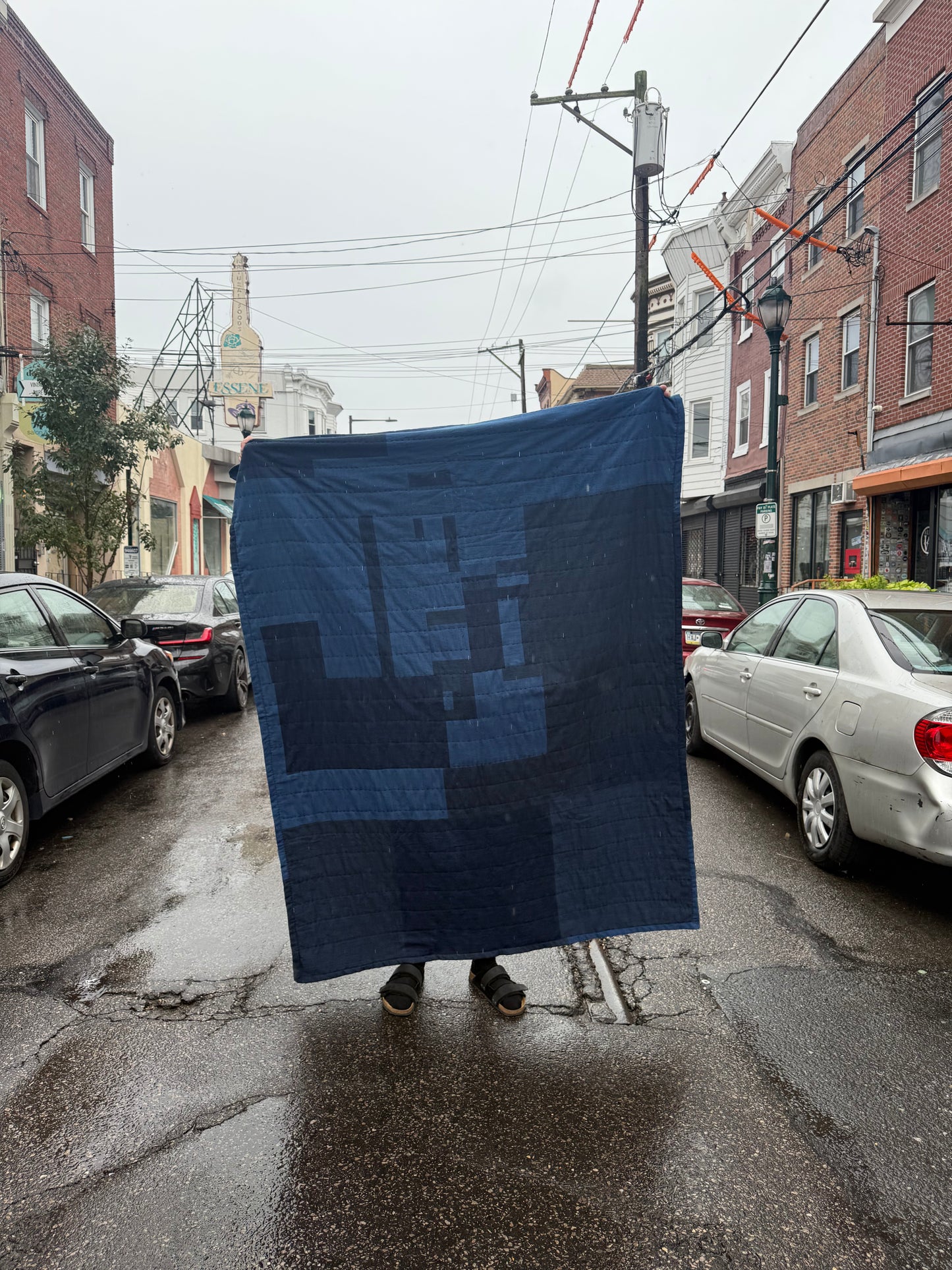 Dark Indigo Oversized Throw