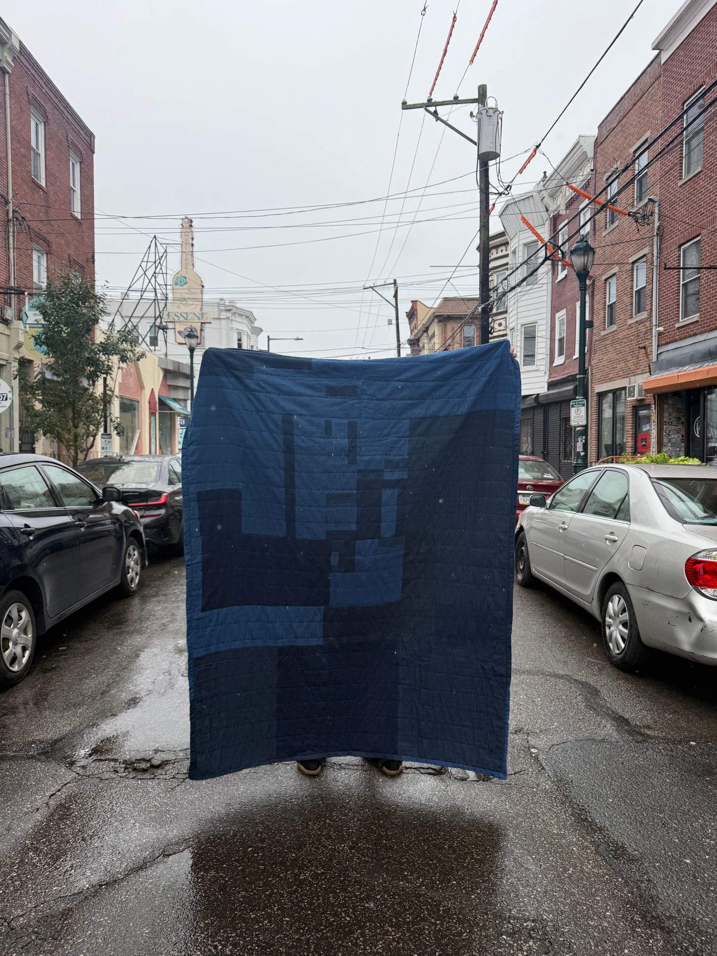 Dark Indigo Oversized Throw