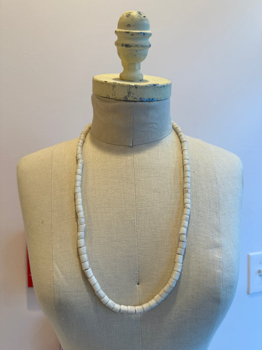 Old Glass Marshmallow Necklace