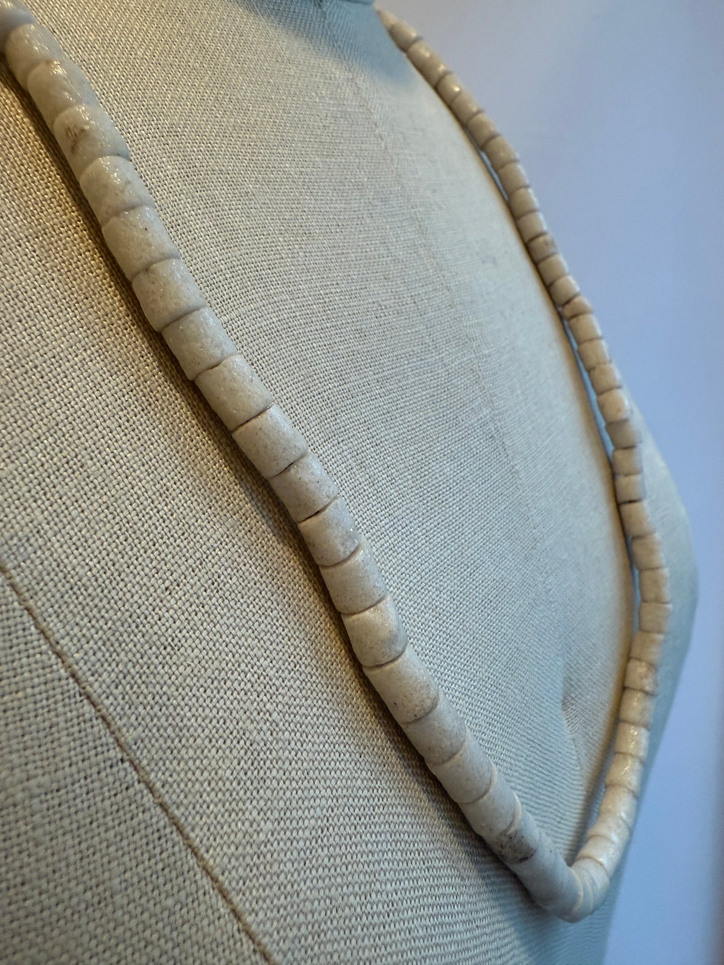 Old Glass Marshmallow Necklace