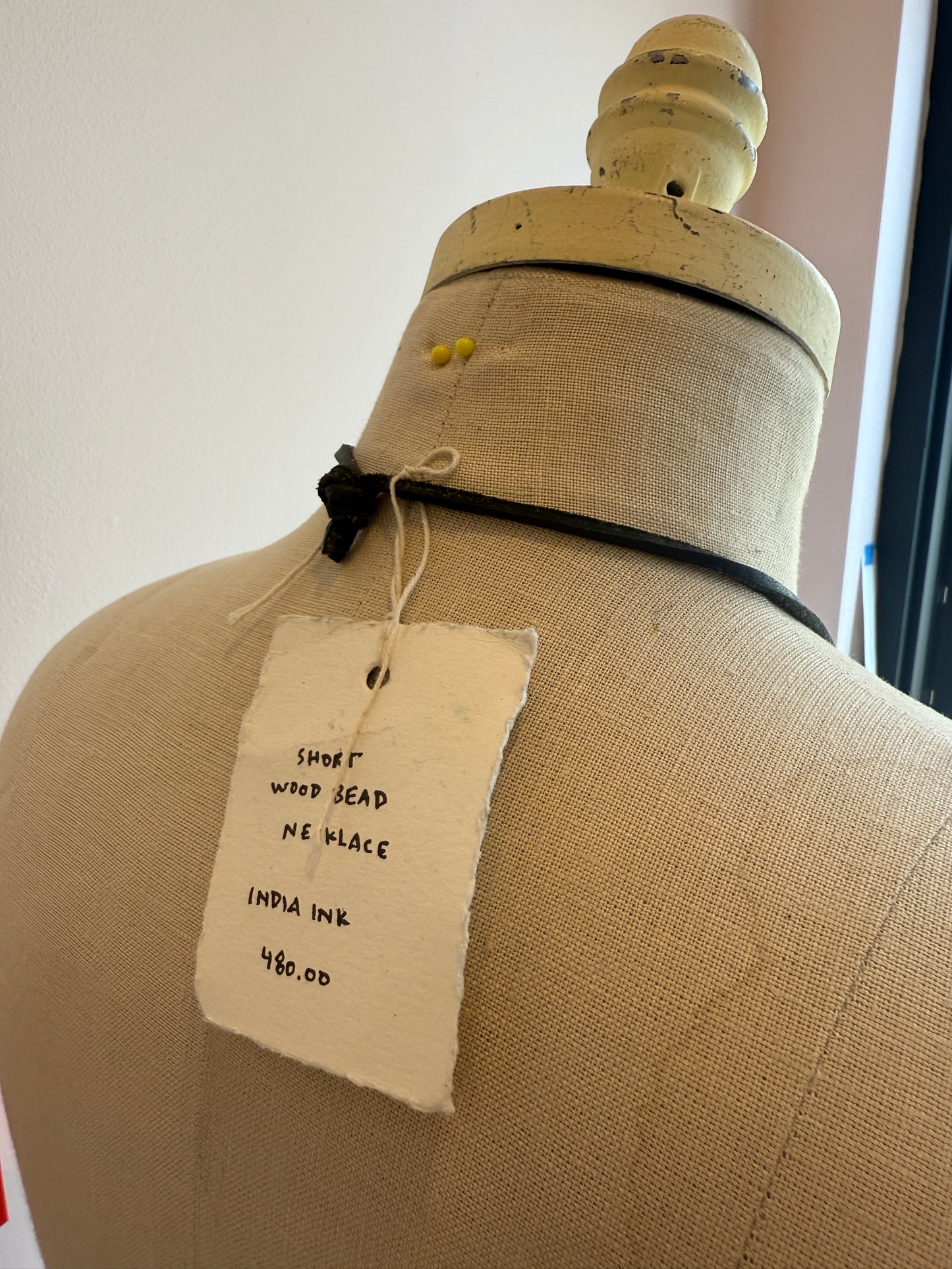 Short Walnut Bead Necklace