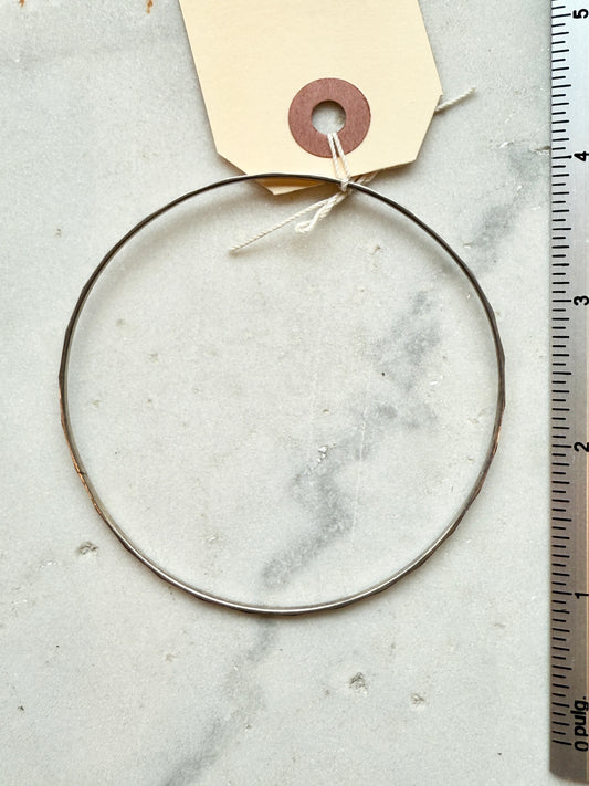 Silver Etched Lines Bangle